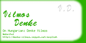 vilmos denke business card